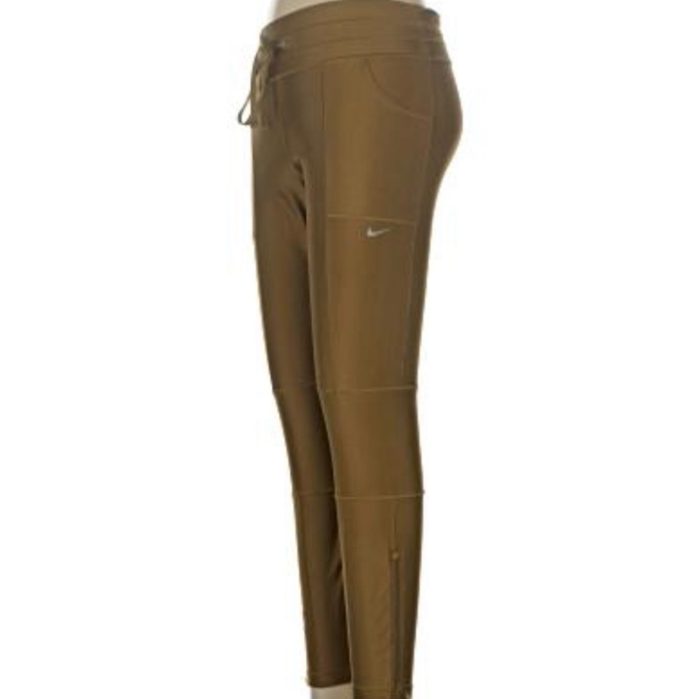 Nike Dri-fit Women's Olive/Gold Slim Athletic Jogger Pants